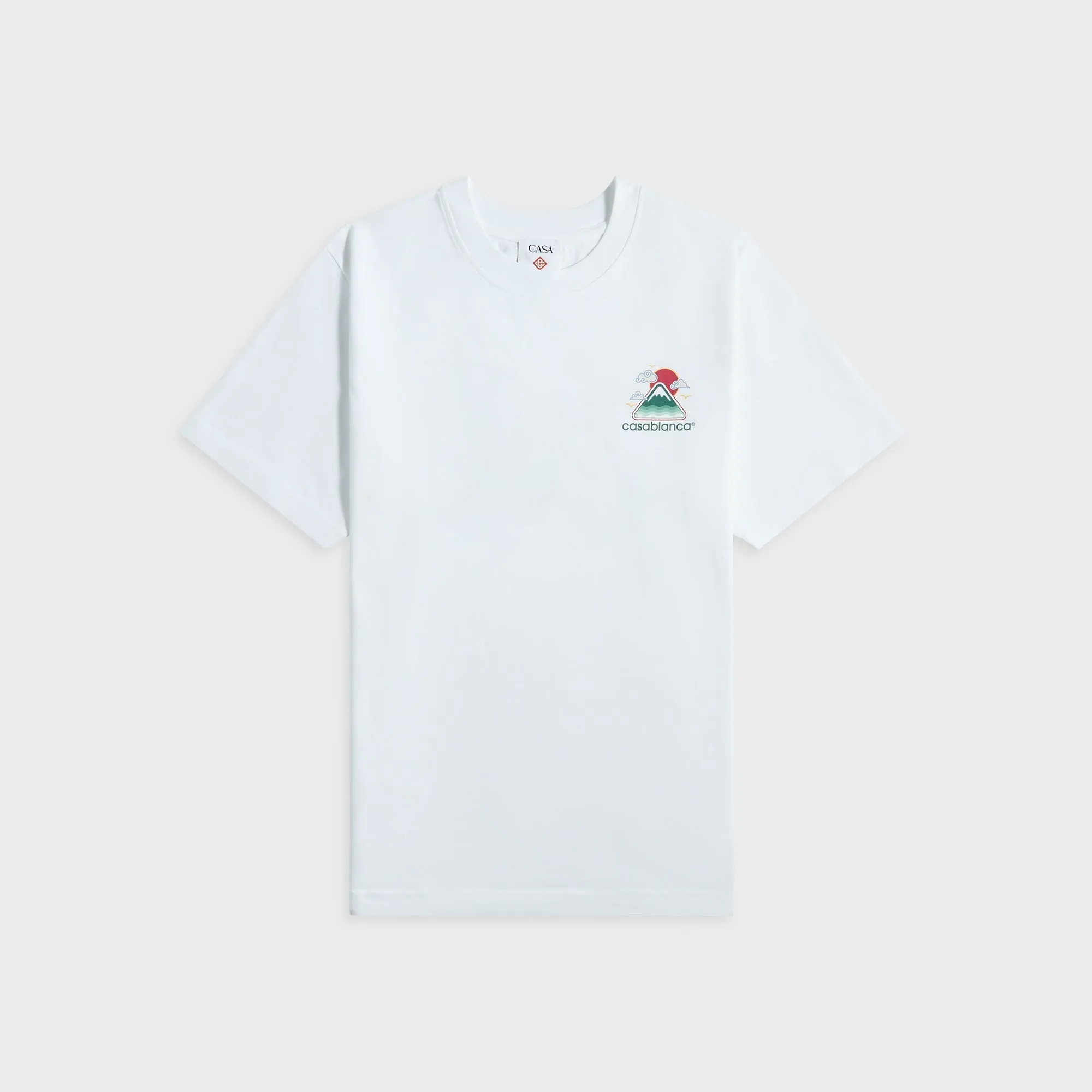 Casablanca Montagne Ondul??e Screen Printed Tee - White TearResistant Fabric Soft Layer