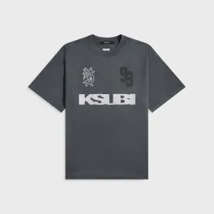 Ksubi Rugged Ekcess Short Sleeve Tee - Blasted Black Wrinkle Resistant Material