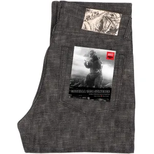 Easy Guy - 1954?Godzilla?Selvedge - Black High-waisted Fitted Comfort