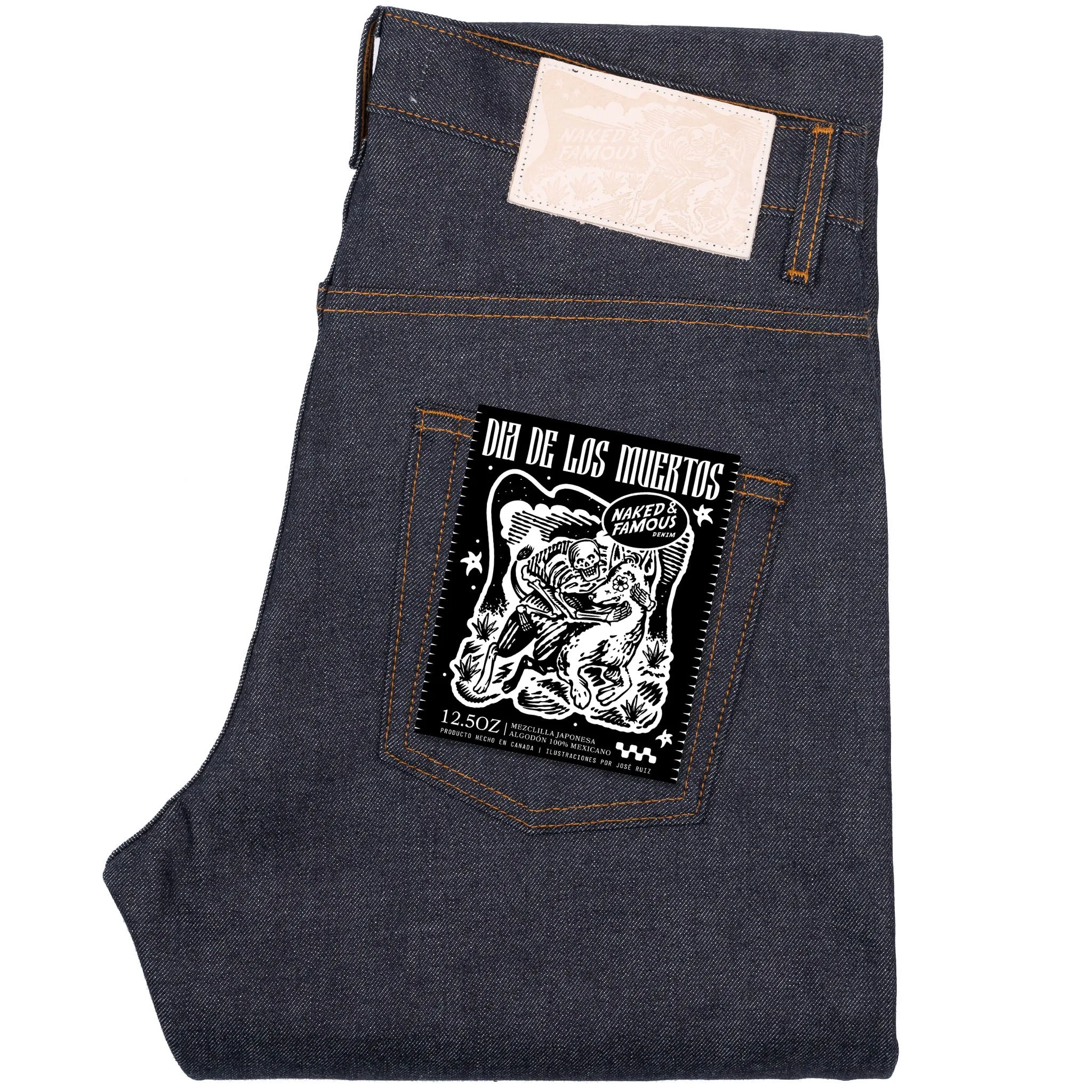 Easy Guy - Dia De Los Muertos Selvedge - Indigo Fit For Daily Balanced Look