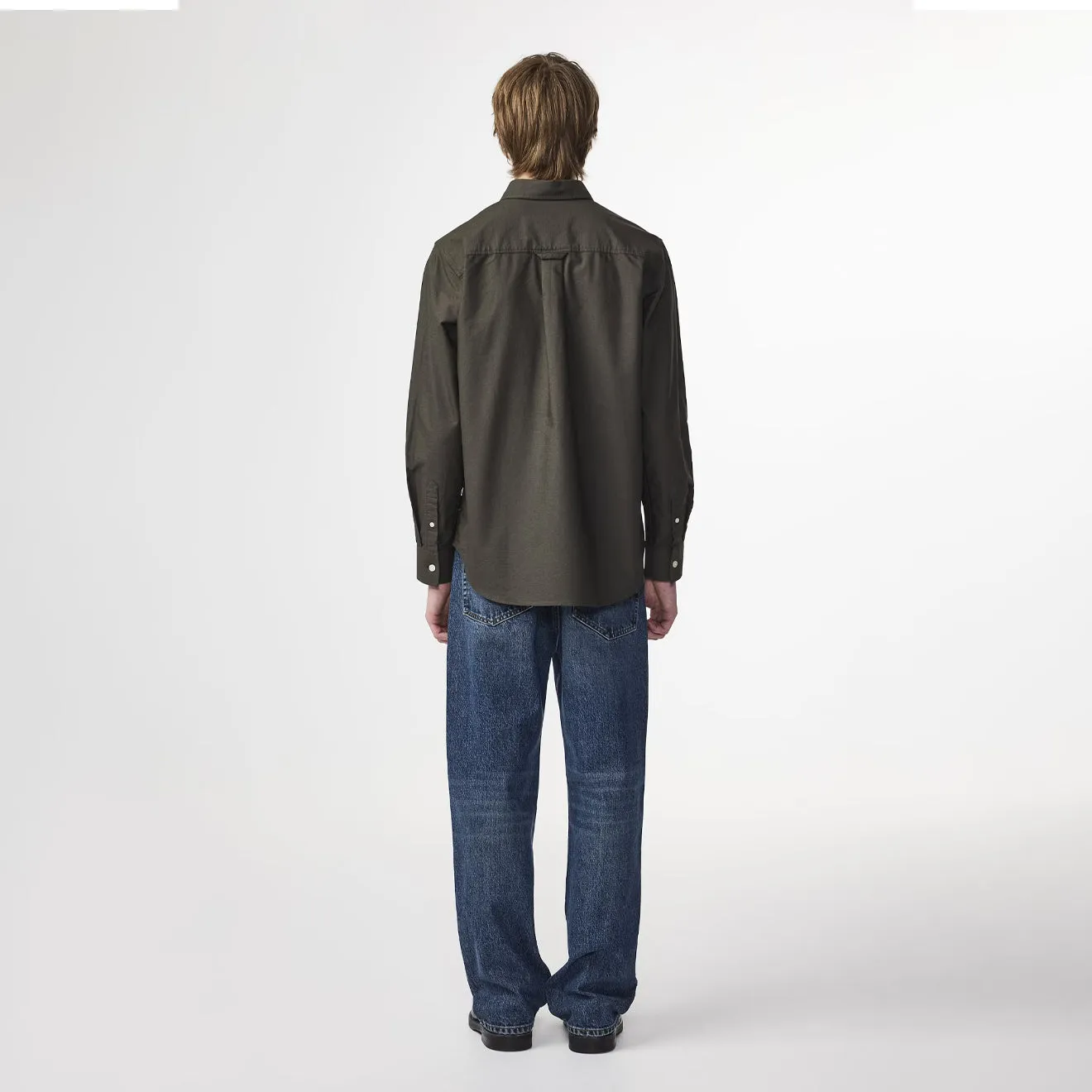 Trendy Vibes NN07 Colby BD Logo Regular Fit Oxford Shirt Dark Army