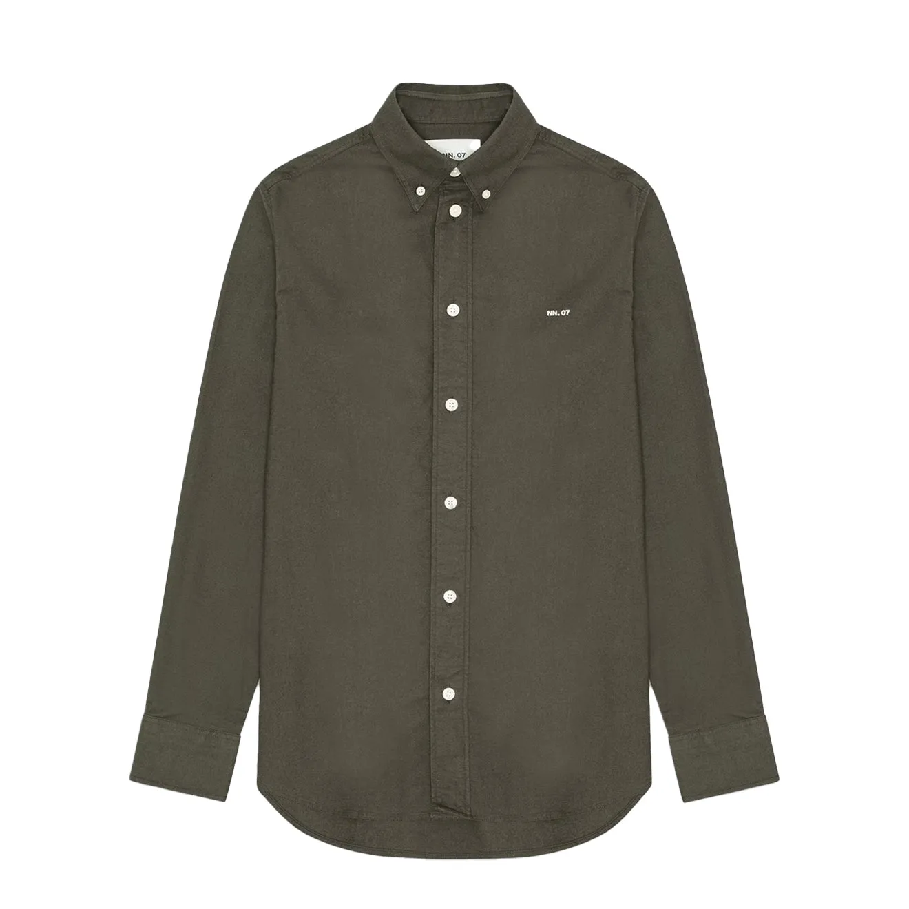 Cooling Core Technology Simple Layer NN07 Colby BD Logo Regular Fit Oxford Shirt Dark Army