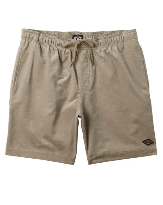 AdjustableDrawstring Chafe Free Edging Bilabong Mens Shorts Larry Corduroy 20"