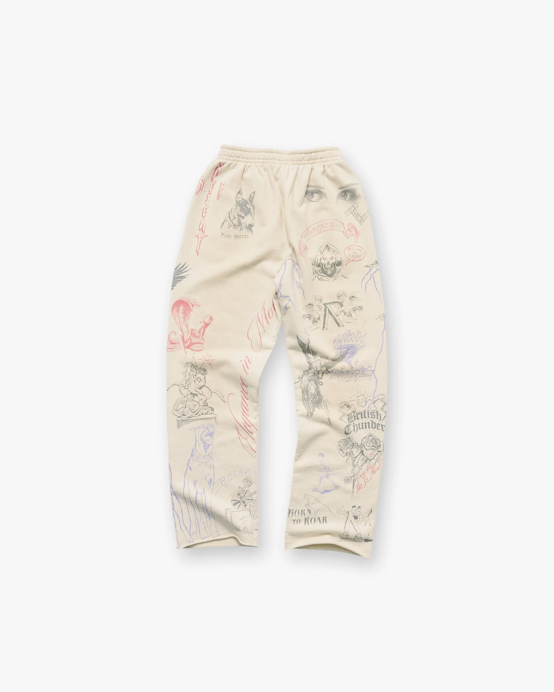 Machine washable ReflectiveTrim Legacy Sweatpant - Buttercream
