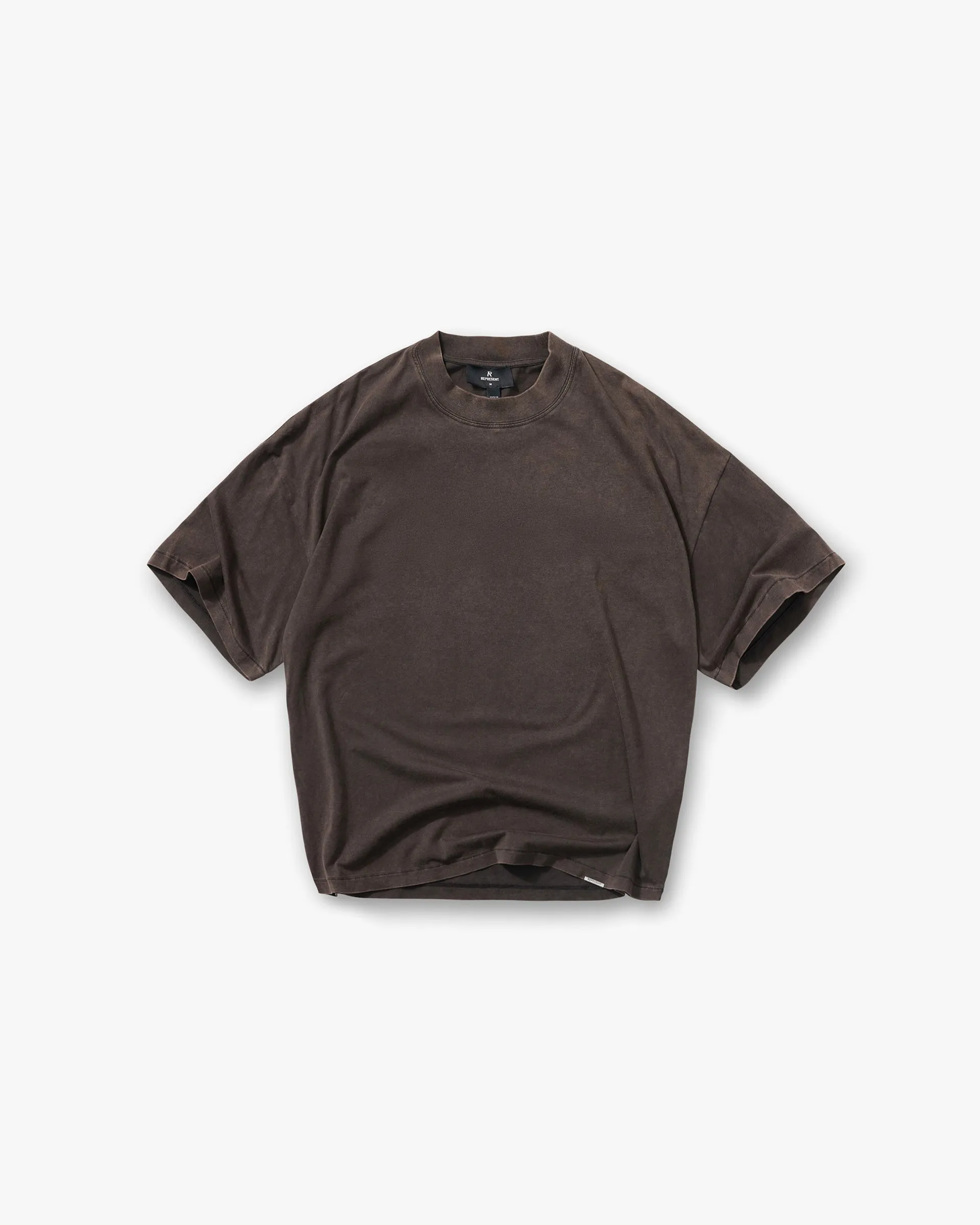Fit For All Day Initial Oversized T-Shirt - Coffee