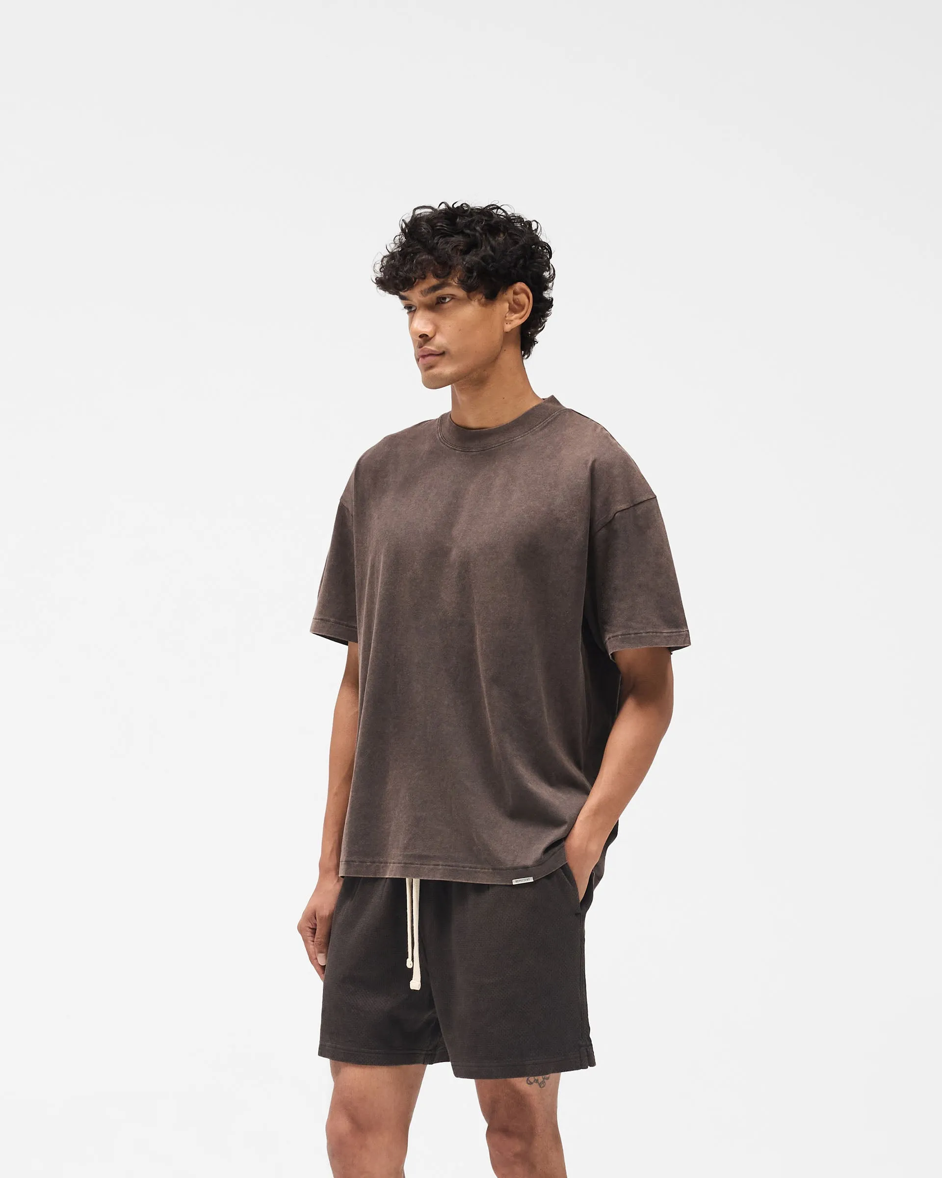 Initial Oversized T-Shirt - Coffee Timeless Piece AntiPilling