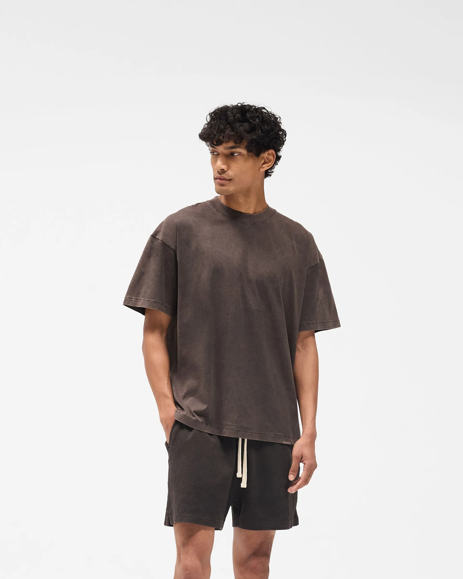 Initial Oversized T-Shirt - Coffee Minimalistic Wear Comfy Look