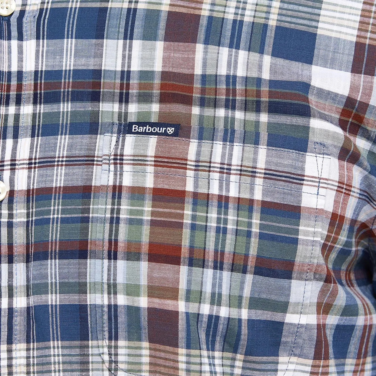 Barbour Seacove Tailored Shirt Classic Blue Relaxed Look