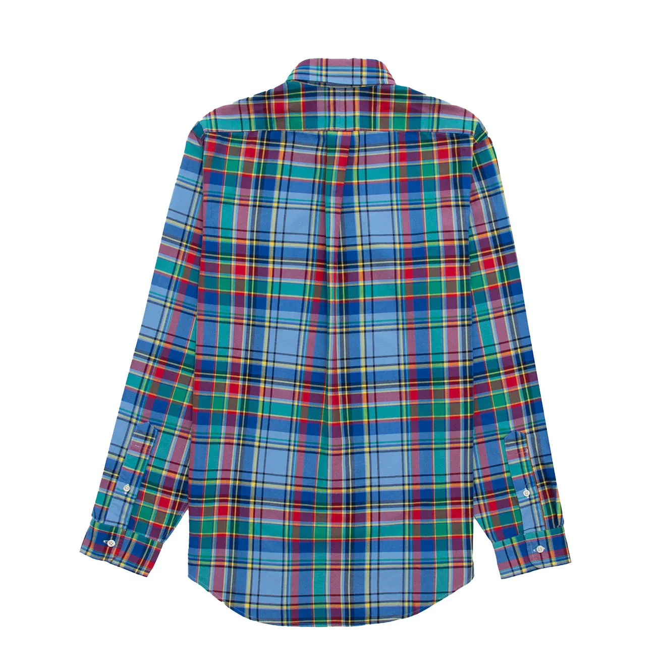 Durable Button Closures Polo Ralph Lauren Oxford Check Shirt Blue / Red Multi