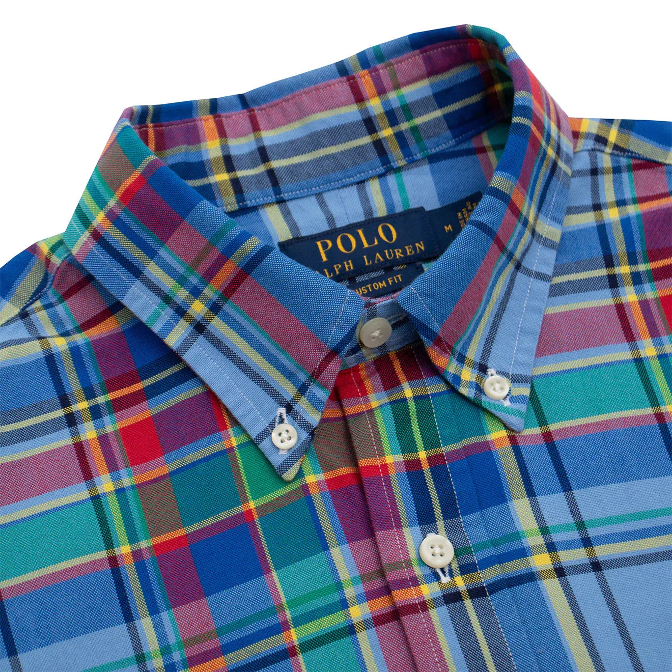Vibrant Hue Moisture Management Tech Polo Ralph Lauren Oxford Check Shirt Blue / Red Multi