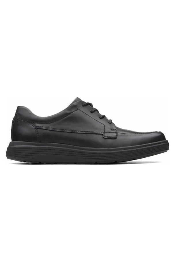 Clarks Un Abode Ease in black leather Extra Wide Core Flex