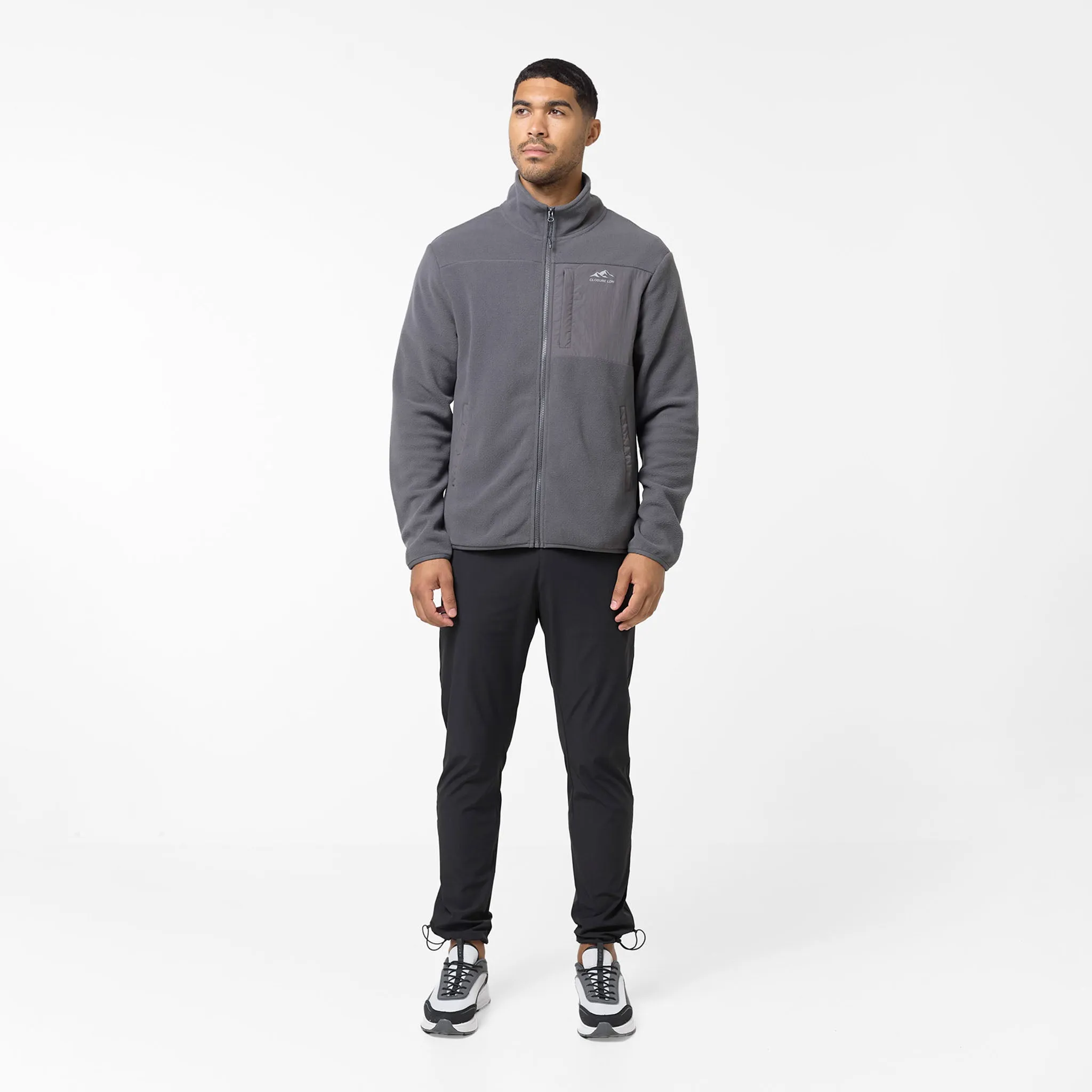 Polar Fleece Zip Through Jacket | Charcoal Frictionless Zipper Tracks