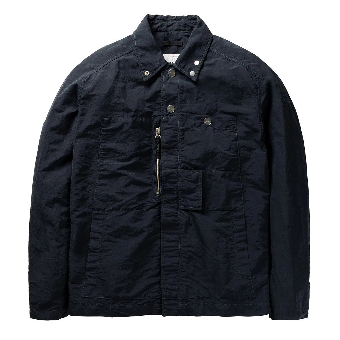 Geometric Design Left Hand Archive Overshirt Navy