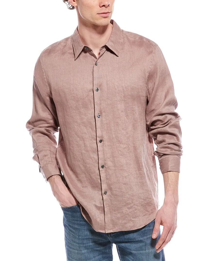 Theory Irving Linen Shirt Anti Pill Technology Winter Fashion