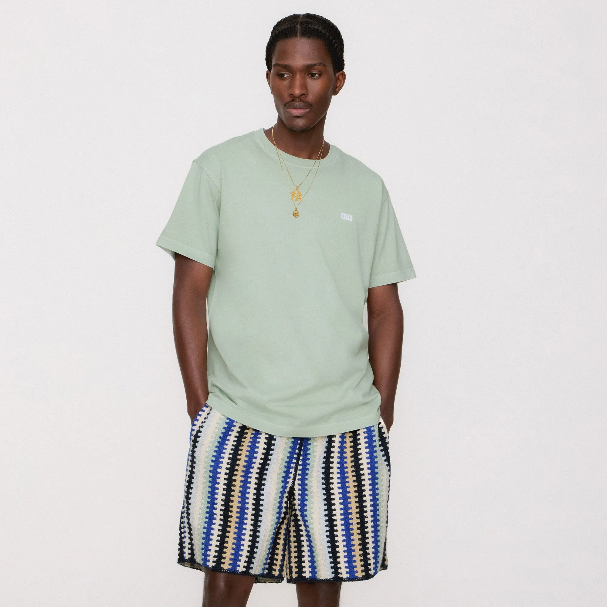 Timeless Fashion Button Down Kith LAX Tee - Brine