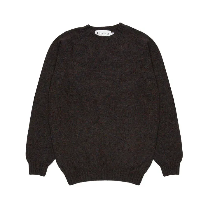 Princess Glow HighCollar Style Harley Of Scotland Shaggy Lambswool Jumper Volcano