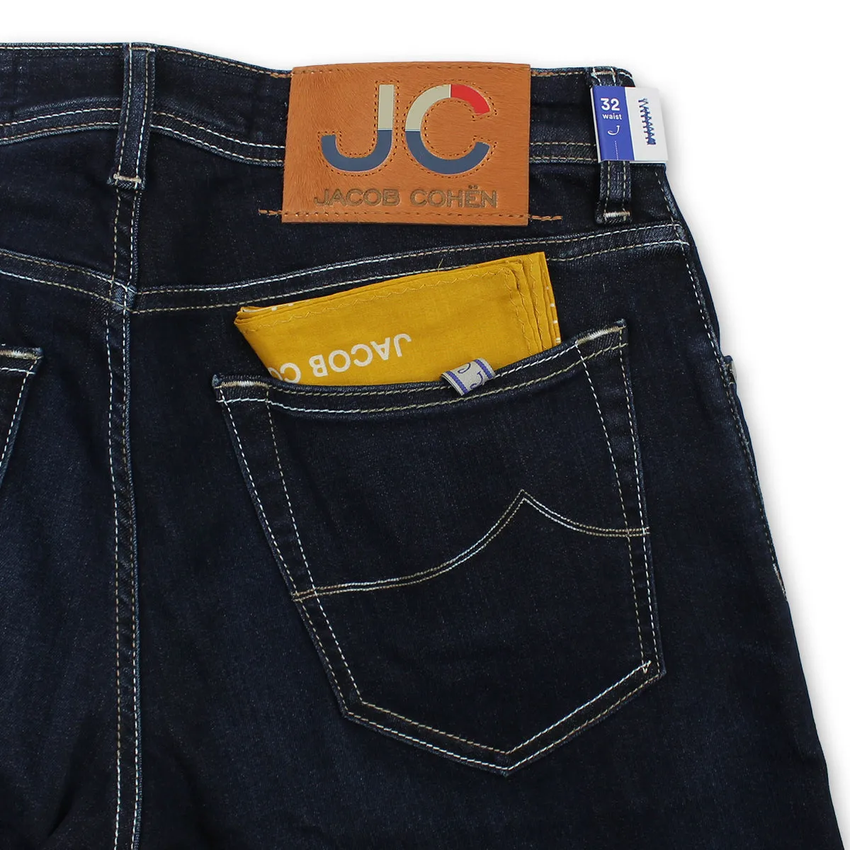 Sleek Look Jacob Cohen - Nick Slim Fit Tan JC Badge Jeans