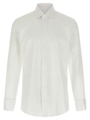 Cotton Poplin Shirt With Concealed Button Front And Cufflink-Ready Sleeves quick dry