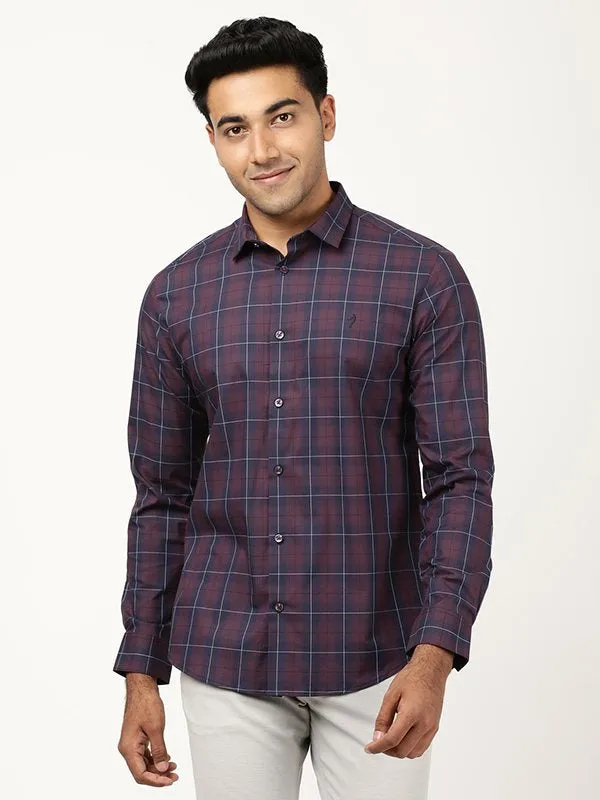 Sophisticated Style Anti Static Lining Men Checked Full Sleeve Cotton Shirt