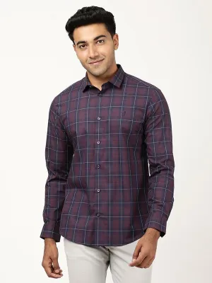 Sophisticated Style Anti Static Lining Men Checked Full Sleeve Cotton Shirt