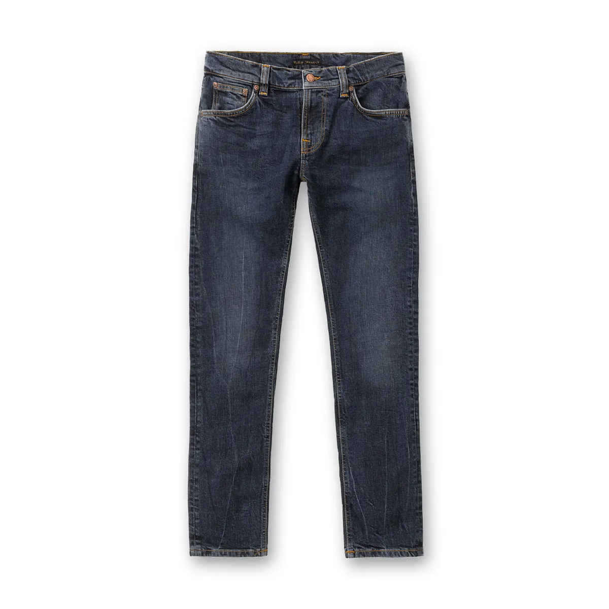 Soft Sustainable Festival Outfit Minimalist Style Nudie Jeans - Tight Terry Dark Symbol Jeans