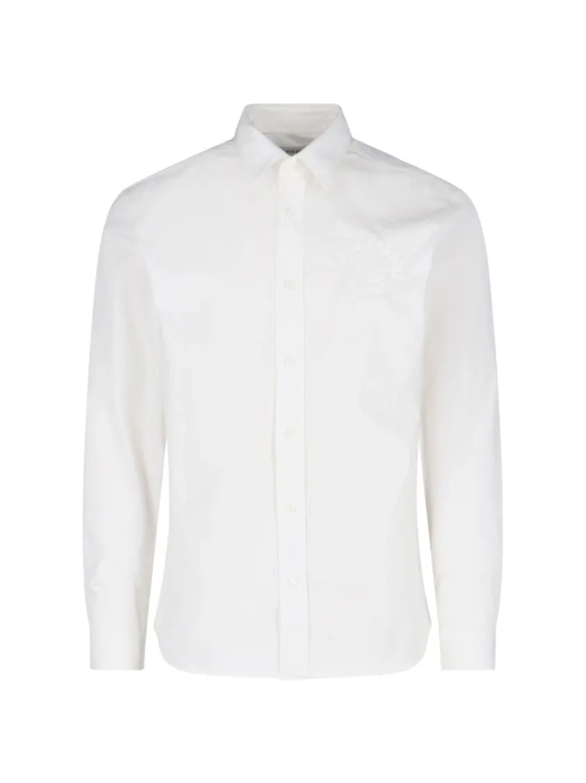 Perfect Wear Ekd' Logo Embroidered Shirt ?C White