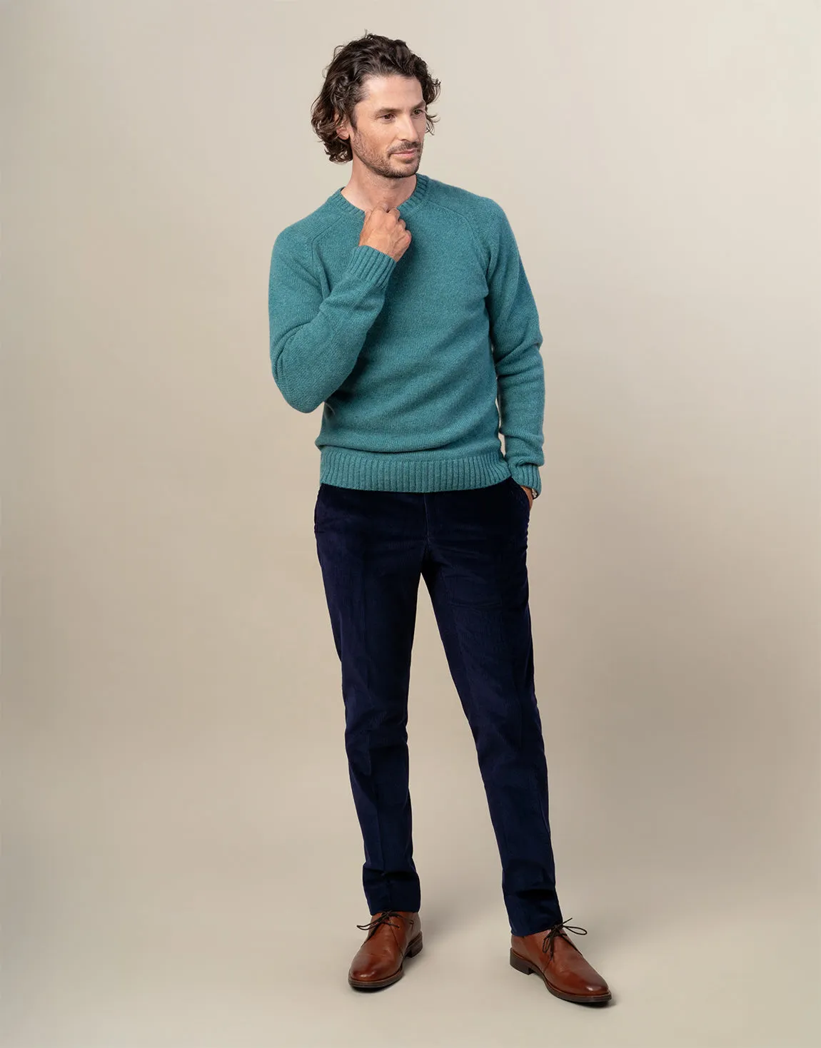 Dressy look Gambino Navy Stretch Corduroy Trouser