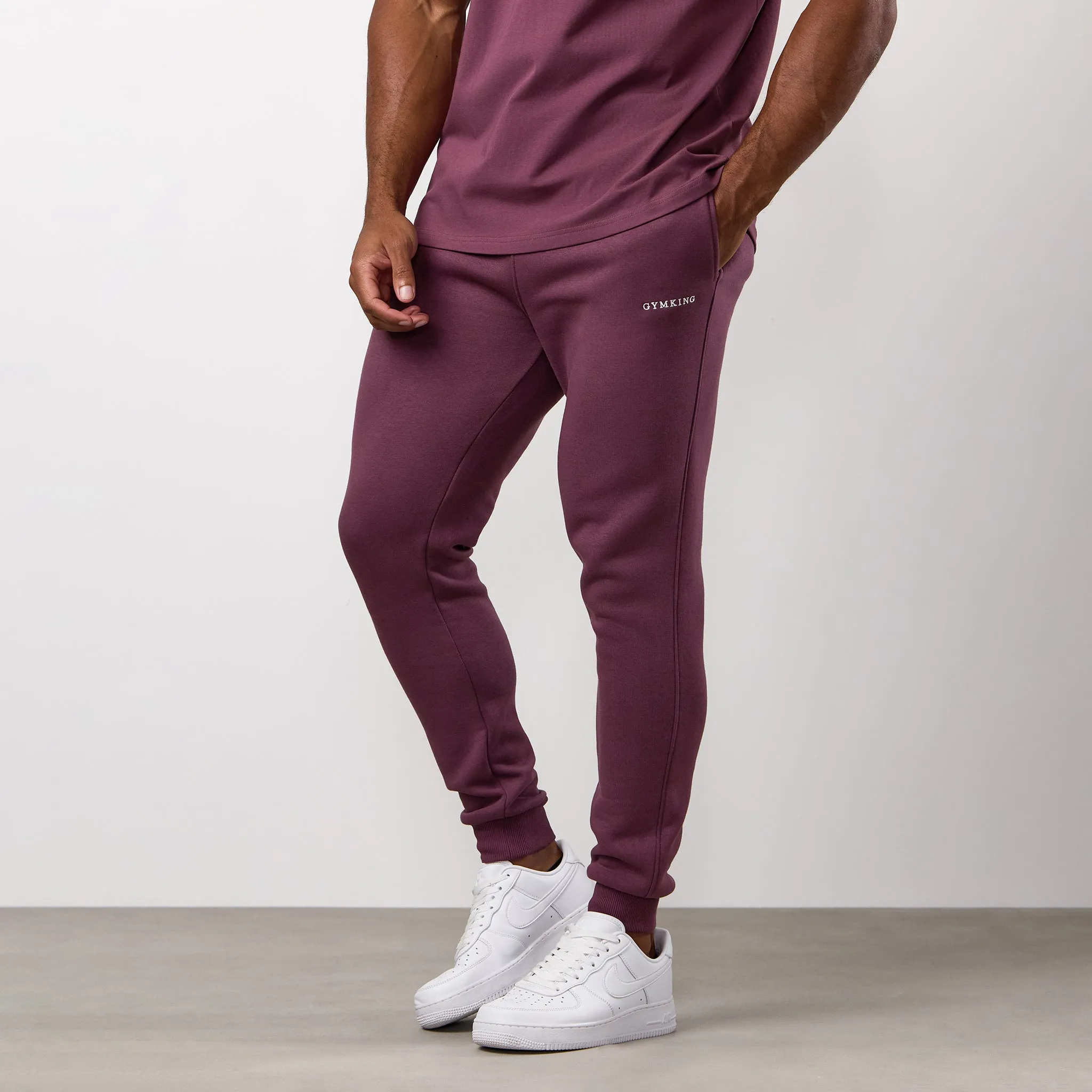 Gym King Fundamental Linear Fleece Jogger - Mulberry Ultra Soft Texture Chic Vibe
