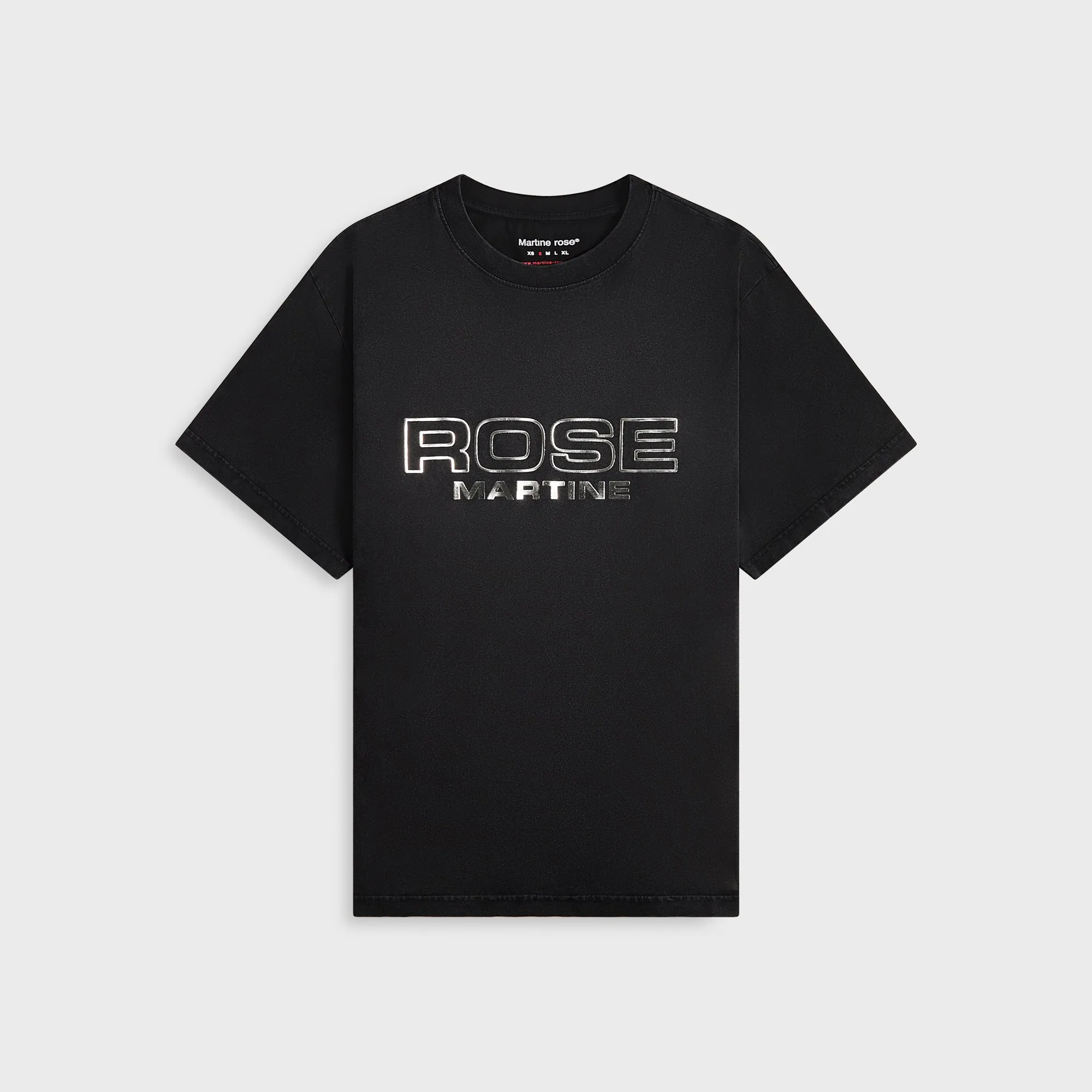 Martine Rose Classic Tee - Black Rose Outline Effortless Vibe Casual Design