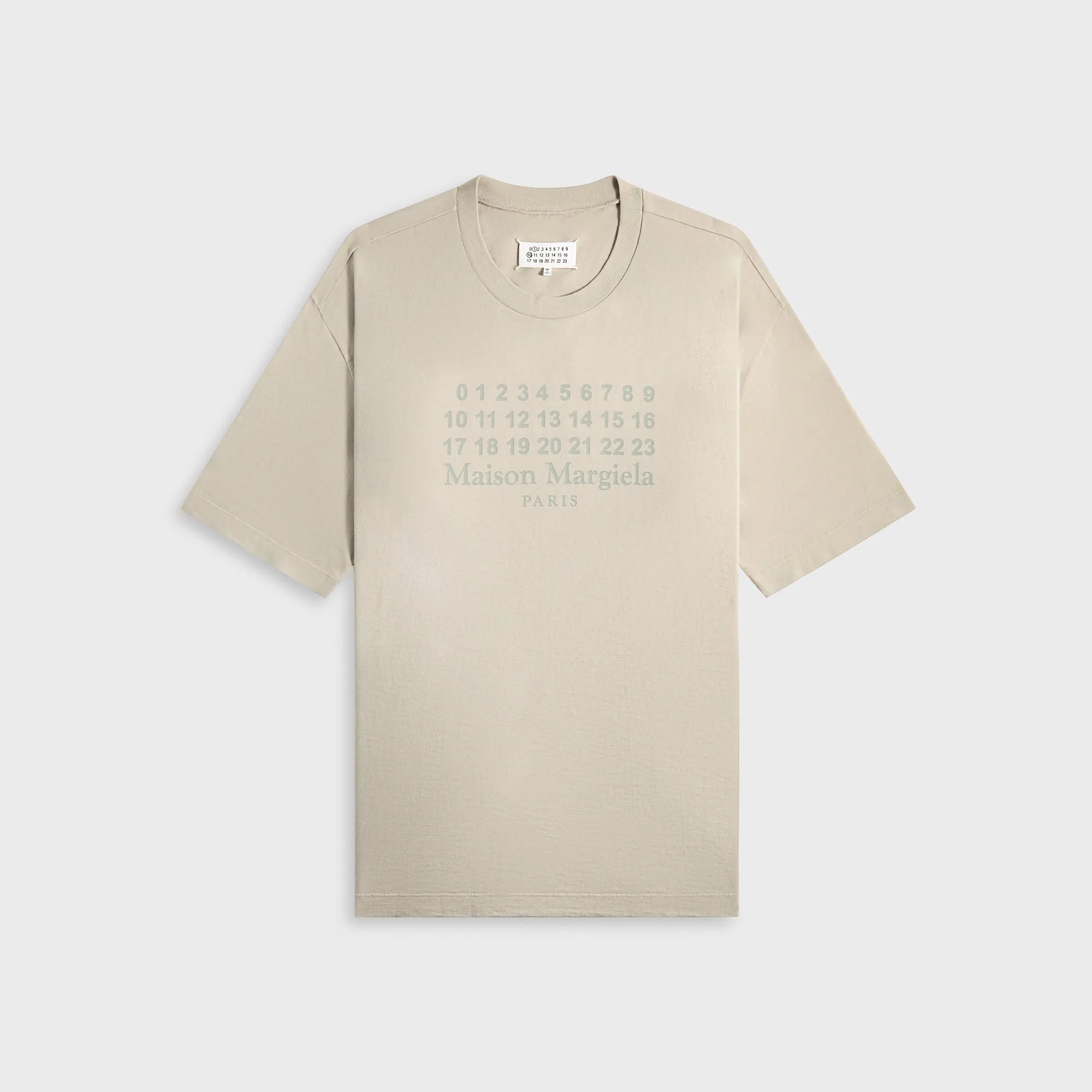 Relaxed Armhole Cut Maison Margiela Tee - Grey