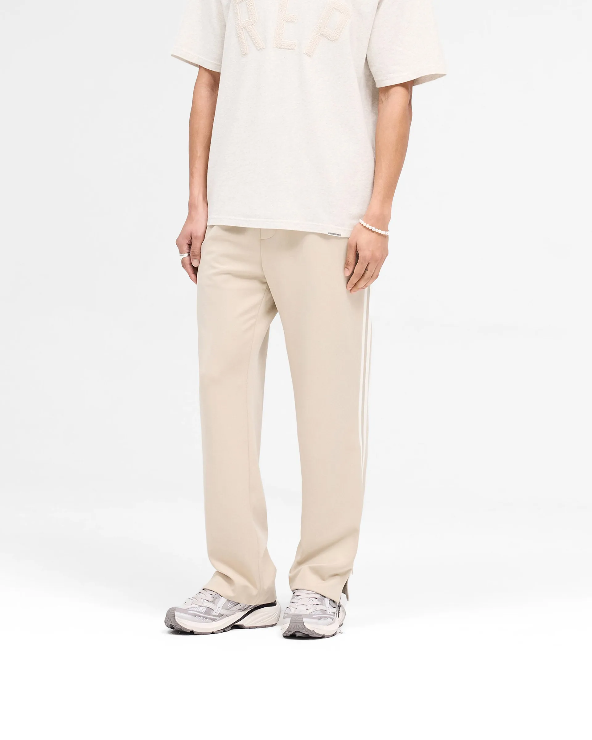 Form Fitting Tailored Track Pant - Stone