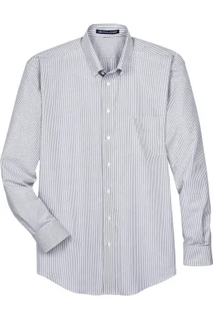 Devon & Jones Crown Collection Banker Stripe Woven Dress Shirt Weekend Outing Workwear Approved