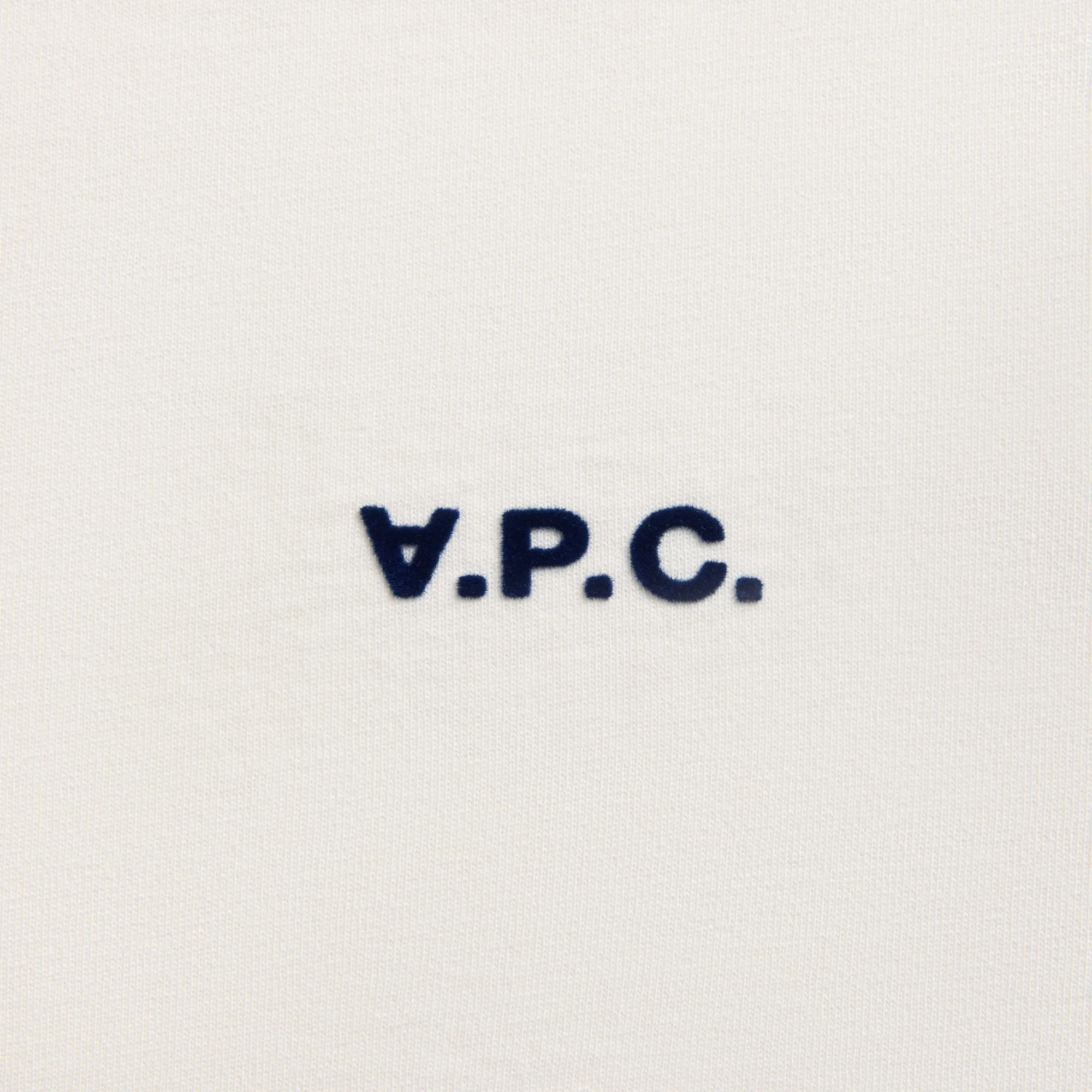 A.P.C. Tee Boxy Petit VPC - White / Dark Navy Trendy Casual Wear theater visit