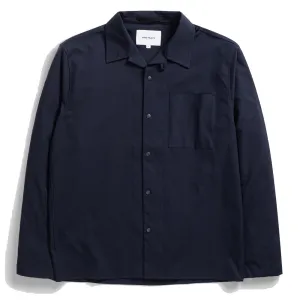 Norse Projects Carsten Solotex Twill LS Shirt Dark Navy Durable Fabric