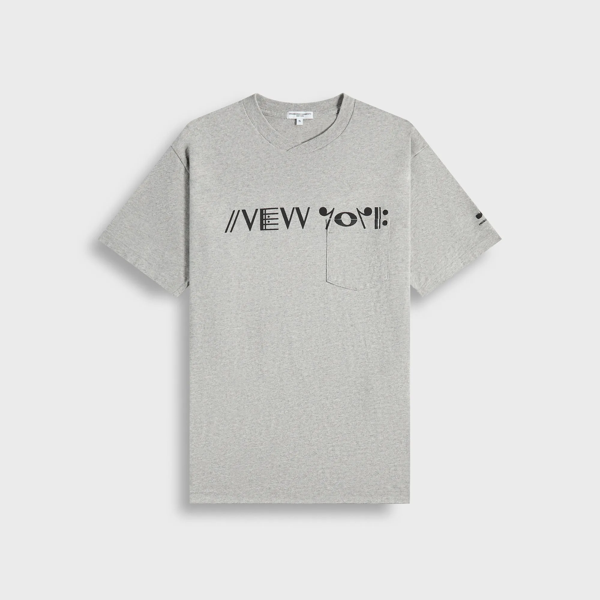 Engineered Garments Printed Cross Crew-Neck Tee - Grey Cosmopolitanism warm weather