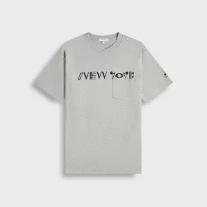 Engineered Garments Printed Cross Crew-Neck Tee - Grey Cosmopolitanism V neck elegance Eco Conscious Production
