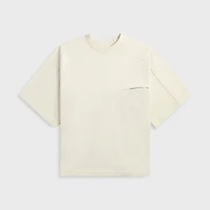 Entire Studios Heavy Pocket Tee - Rice Washable Minimalist Aesthetic