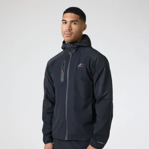 Tech Performance Jacket | Black/Red Glossy Finish Reused Cloth