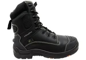 KingGee Mens Onyx 8Z Metguard Puncture Resistant Work Boots Black Flexible Construction