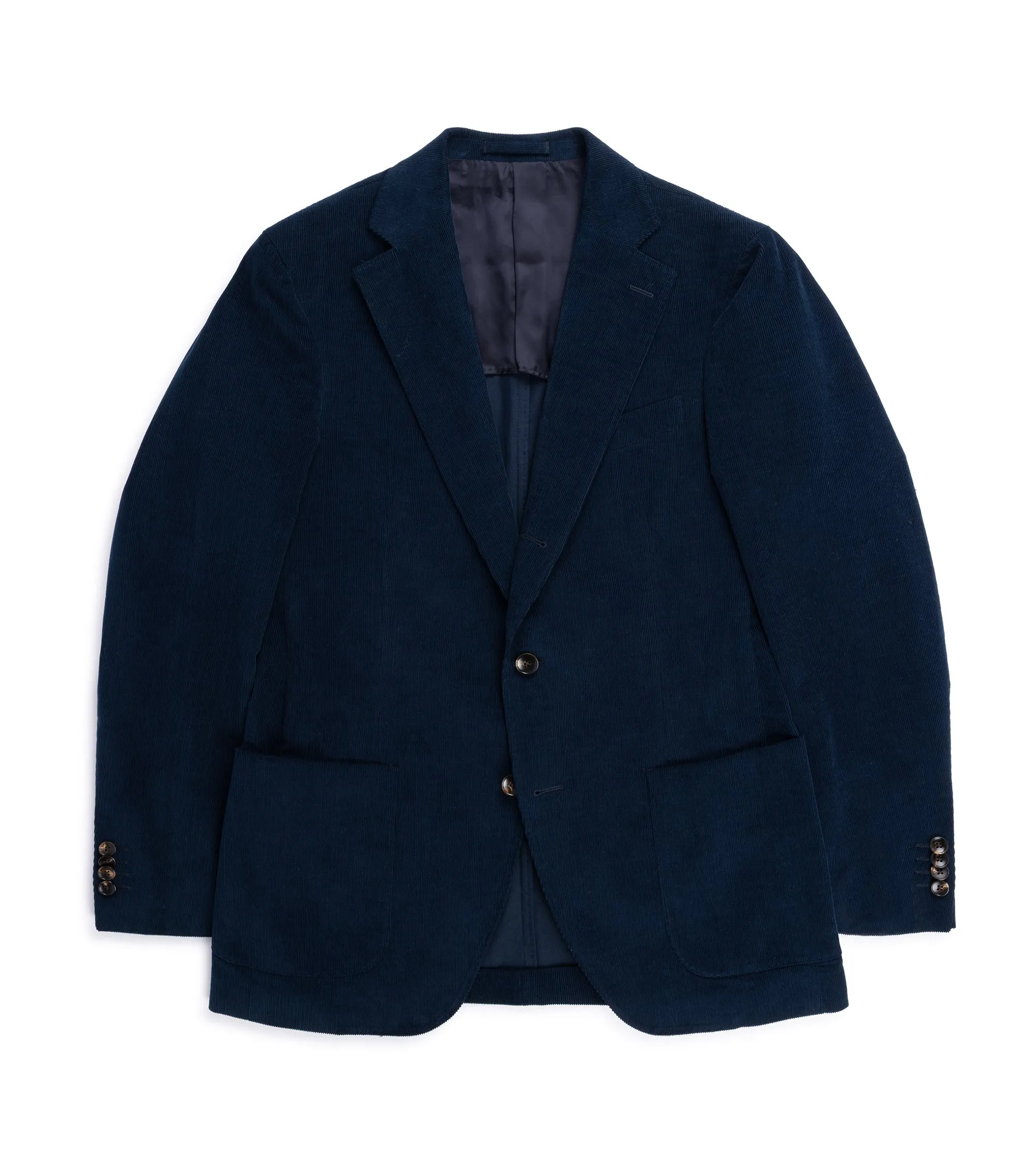 fall season Abrasion Proof Edging Trunk Walbrook Cotton Corduroy Suit Jacket: Navy
