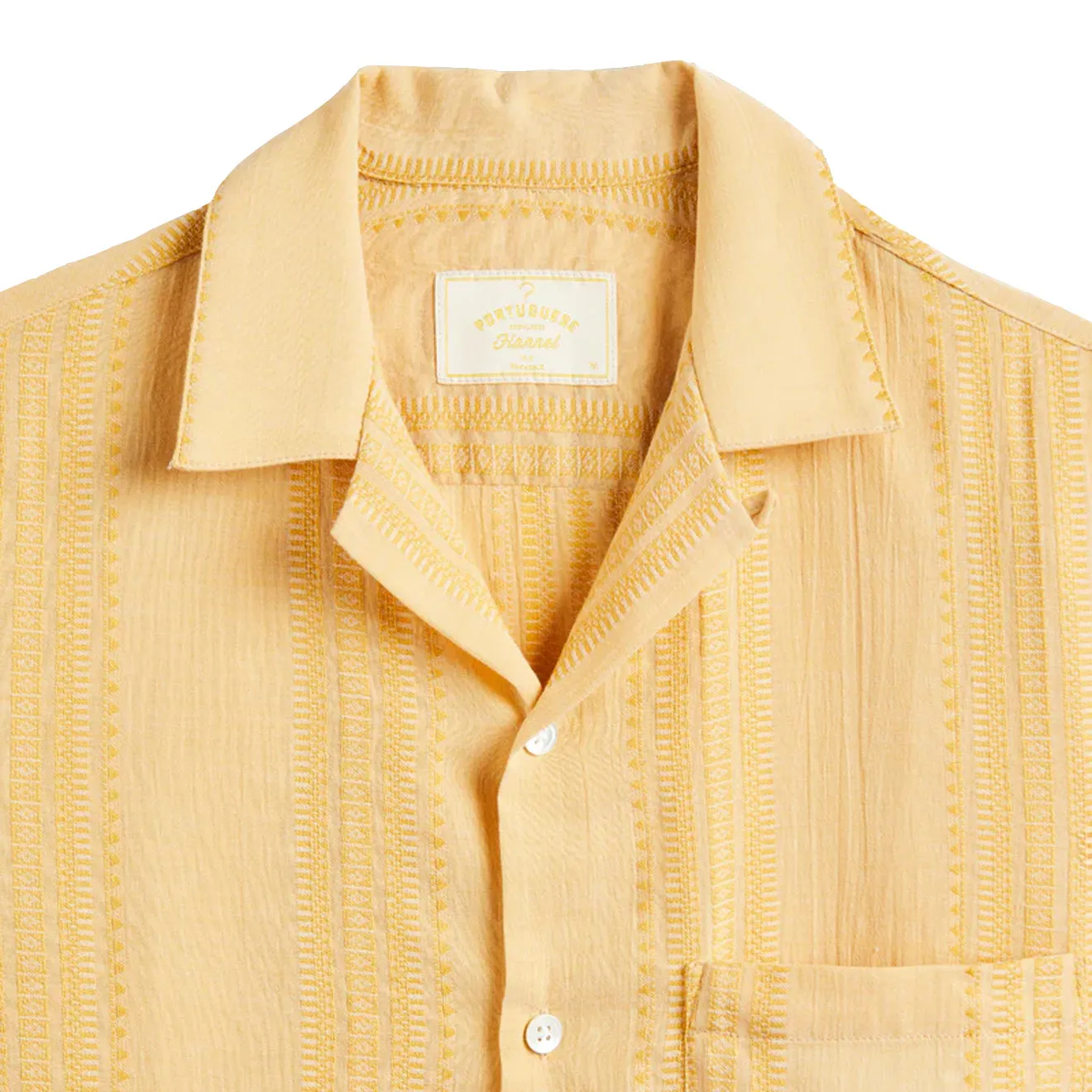 Stretch Material Portuguese Flannel Pacific Sun S/S shirt Yellow