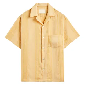 Portuguese Flannel Pacific Sun S/S shirt Yellow Relaxed Fit Sleeveless Cut