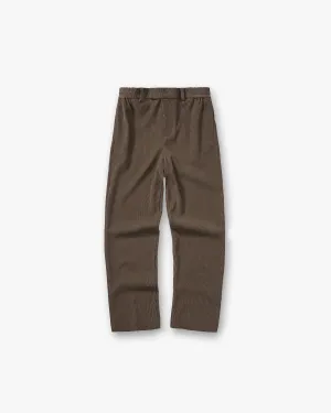 Durable Hem Timeless Comfort Fit Ribbed Hybrid Pant - Clove
