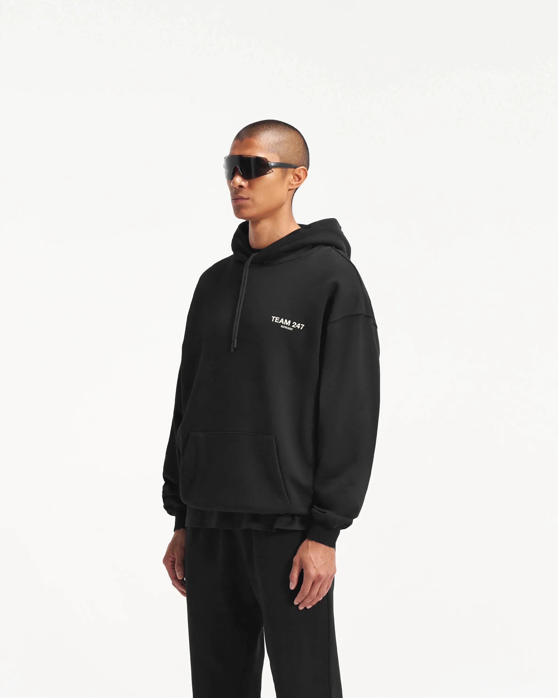 Durable Build wrinkle free Team 247 Oversized Hoodie - Black