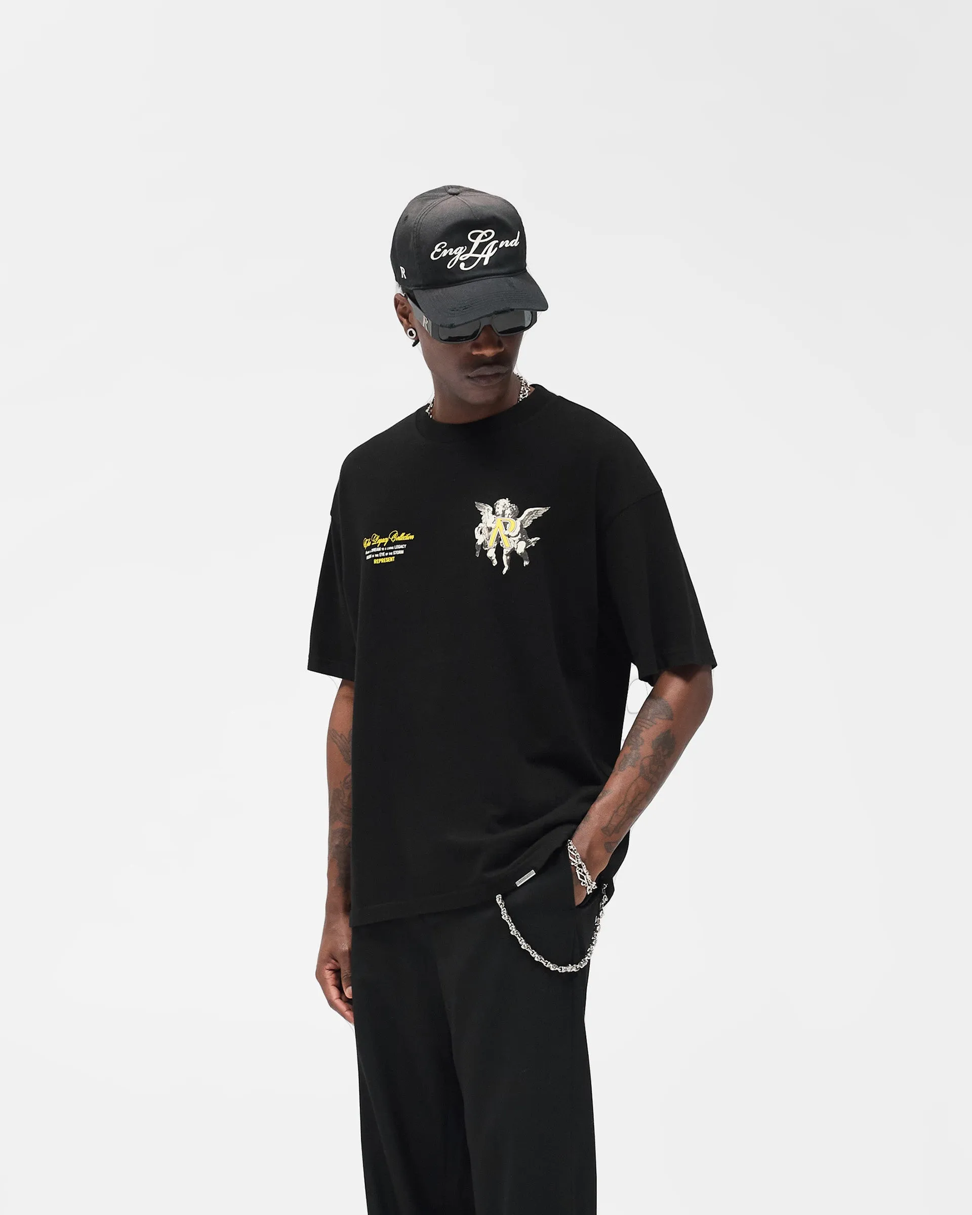 Legacy Cherubs T-Shirt - Jet Black Personalized