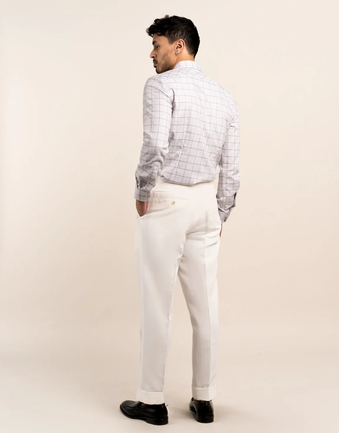 Evans White Linen-Cotton Trouser TaglessLabel Work Essential