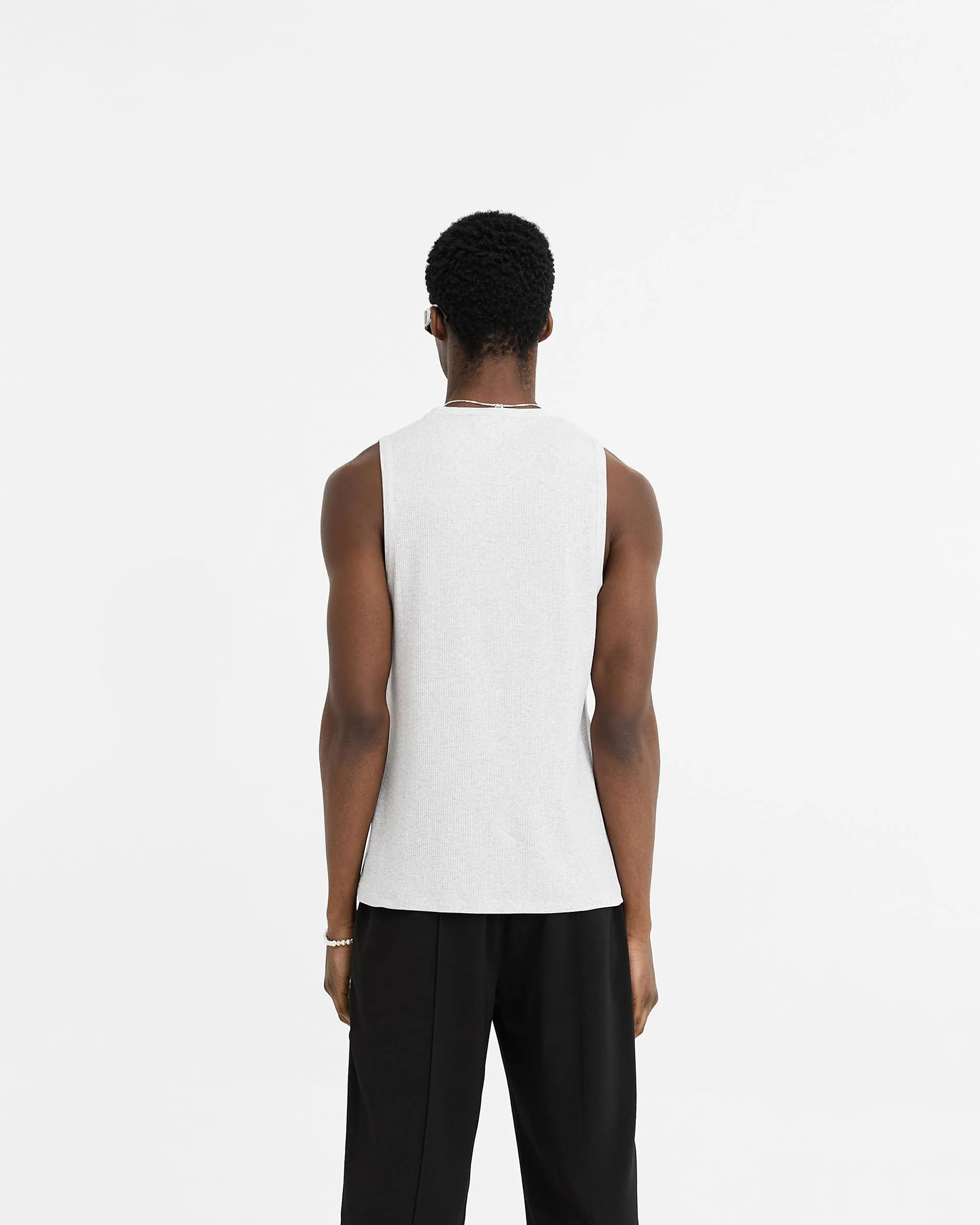 Versatile Comfort Initial Rib Vest - Ice Grey Marl