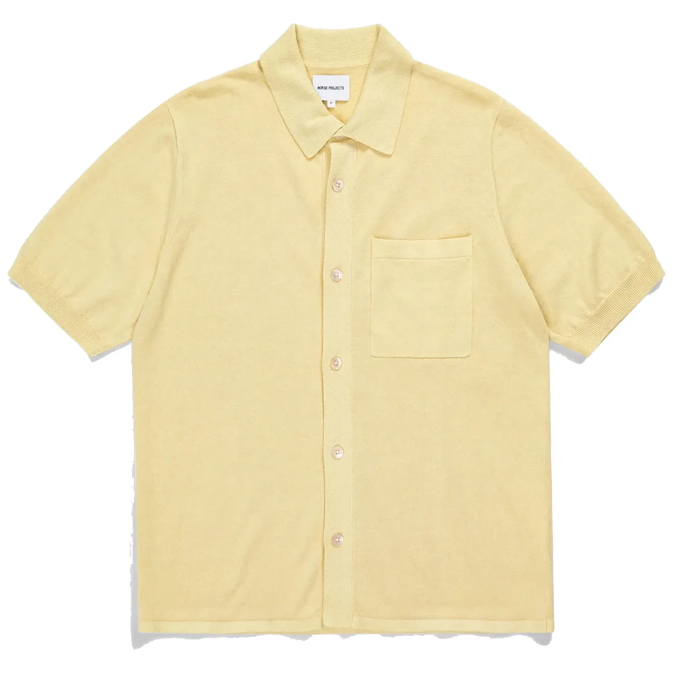 Norse Projects Rollo Cotton Linen SS Shirt Sunwashed Yellow Warm Layers