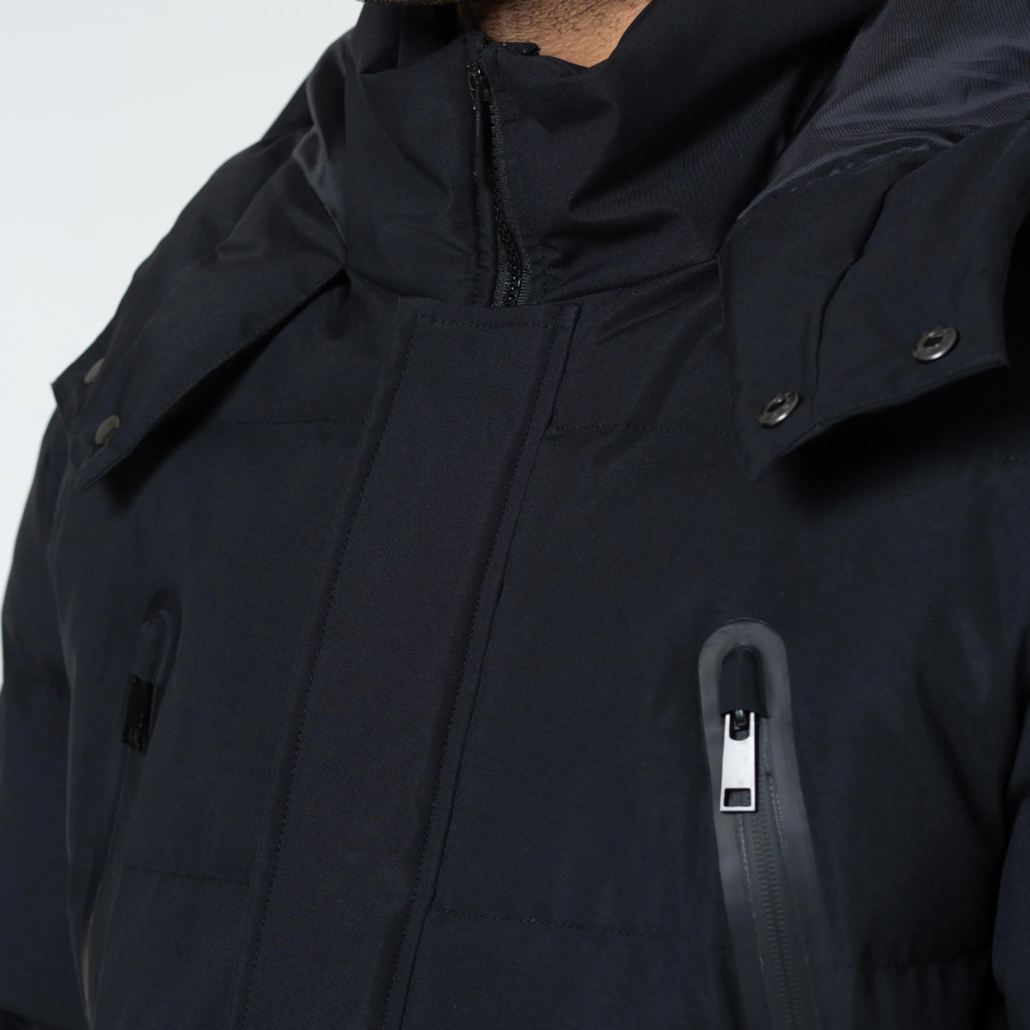 Heat Retention Layer Dynamic Compression Fit Expedition Parka Jacket | Black