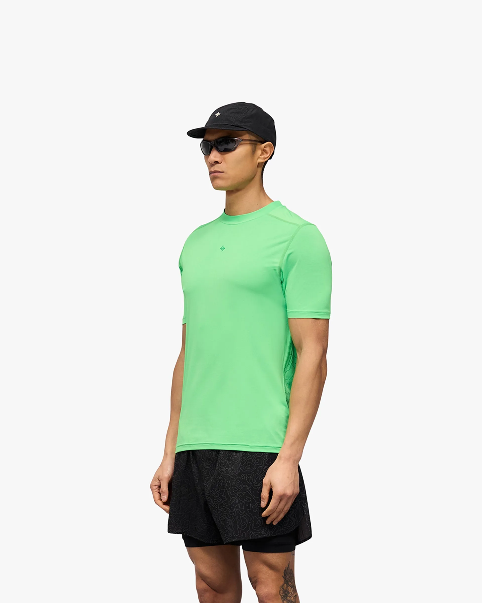 247 Contour Run T-Shirt - Speed Green Anti Shrinkage Treatment
